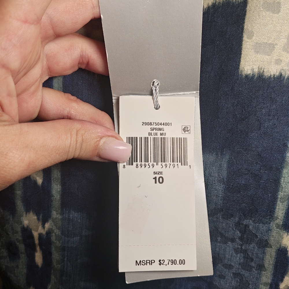 Ralph Lauren Blue and White Patterned Dress - Picture 5 of 5